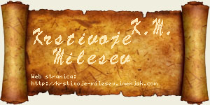Krstivoje Milešev vizit kartica